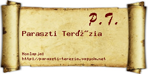 Paraszti Terézia névjegykártya